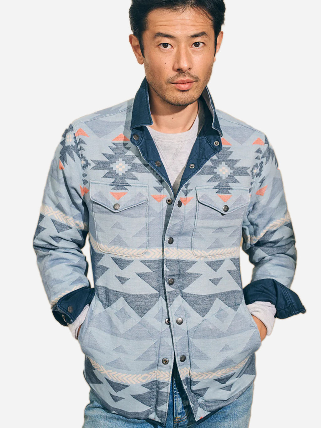 Faherty Brand Men's Doug Good Feather Reversible Bondi Jacket - Saint Bernard