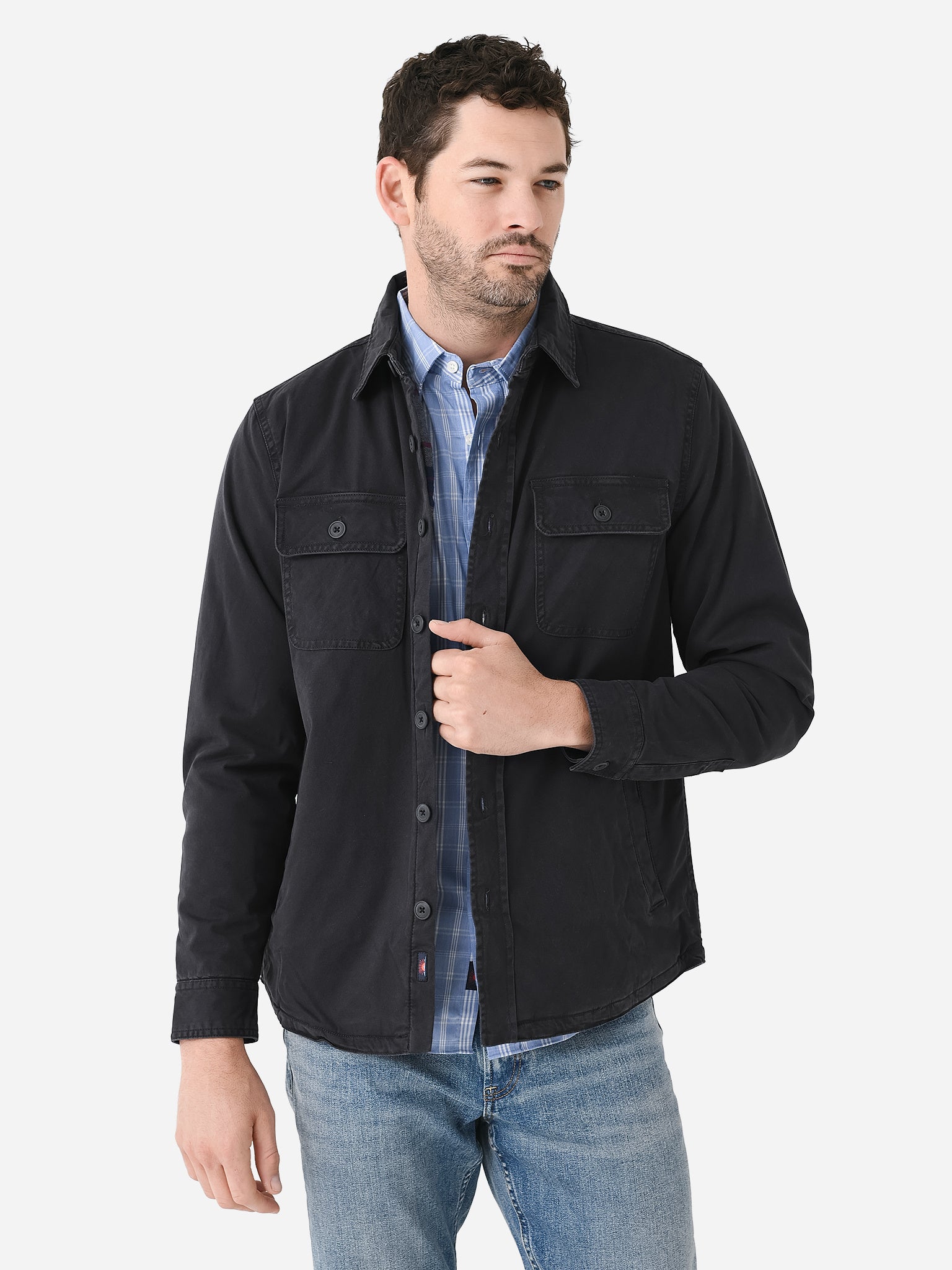 Faherty Brand Men's Stretch Blanket Lined CPO Jacket – saintbernard.com