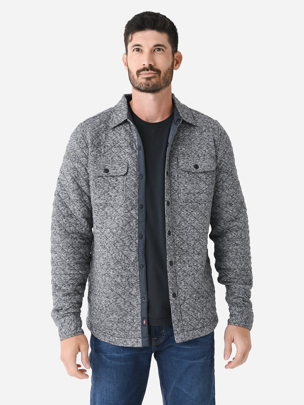 Faherty Brand Men's Epic Quilted Fleece CPO - Saint Bernard