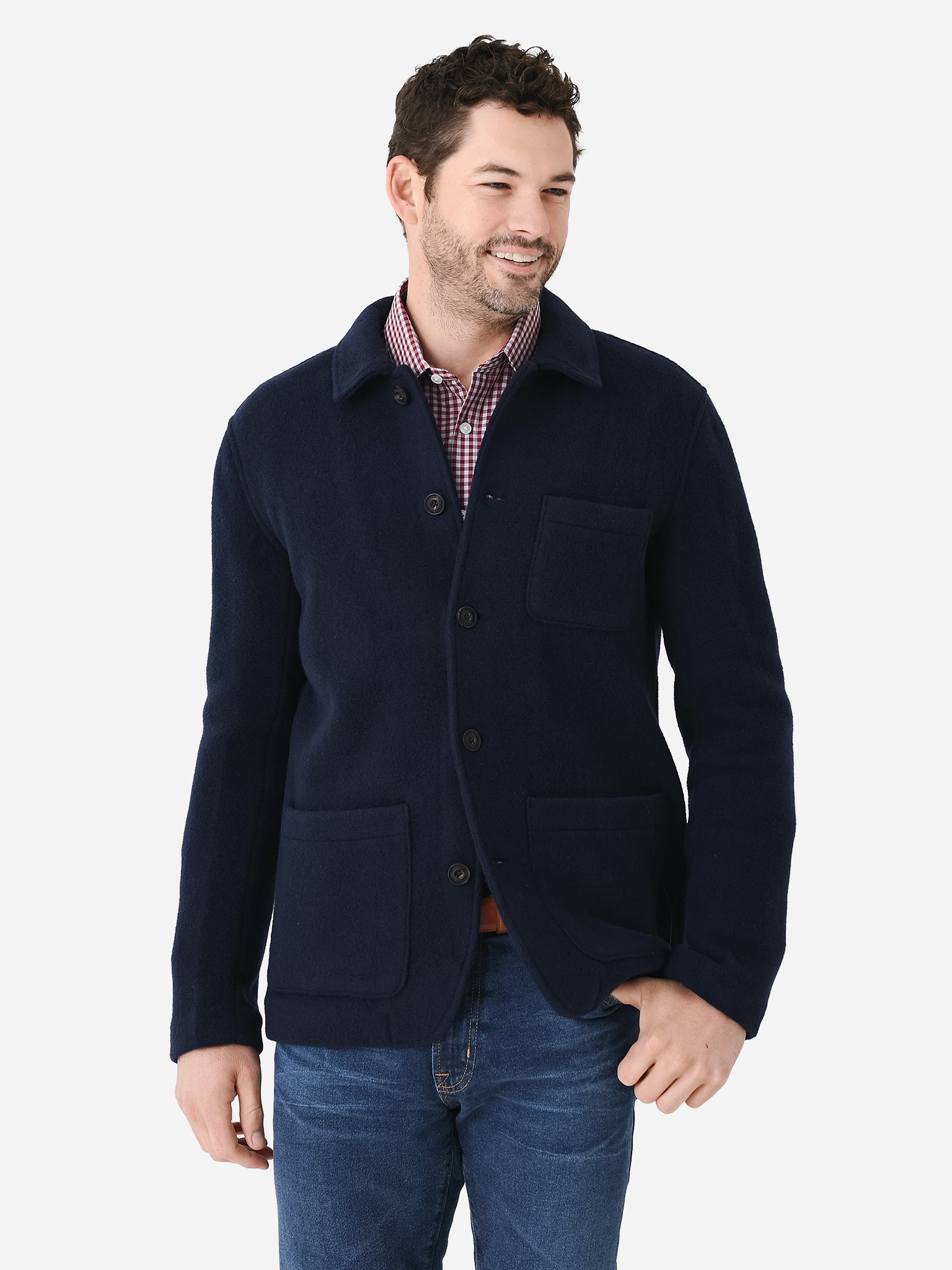 Faherty Brand Men's Wool Chore Jacket - Saint Bernard