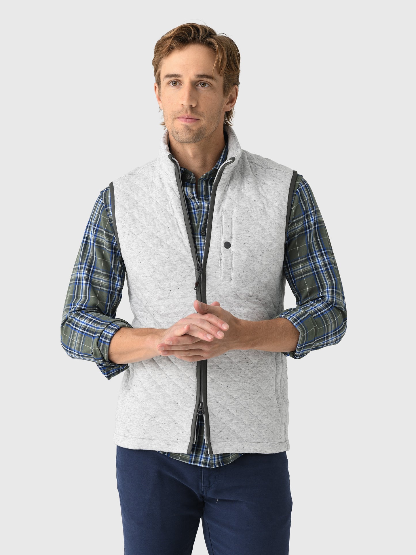 Faherty Brand Men's Epic Quilted Fleece Vest - Saint Bernard