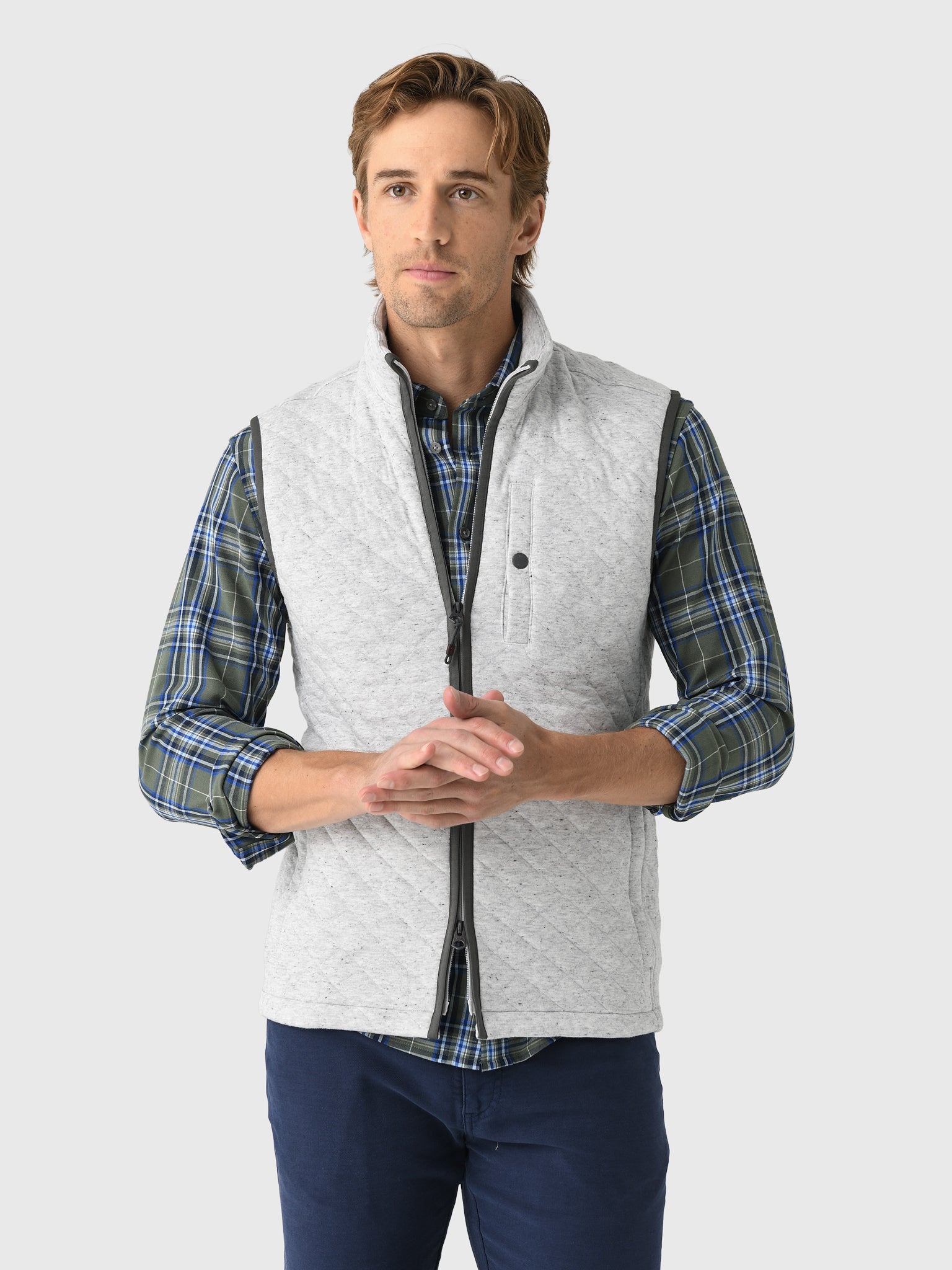 Faherty Brand Men's Epic Quilted Fleece Vest - Saint Bernard