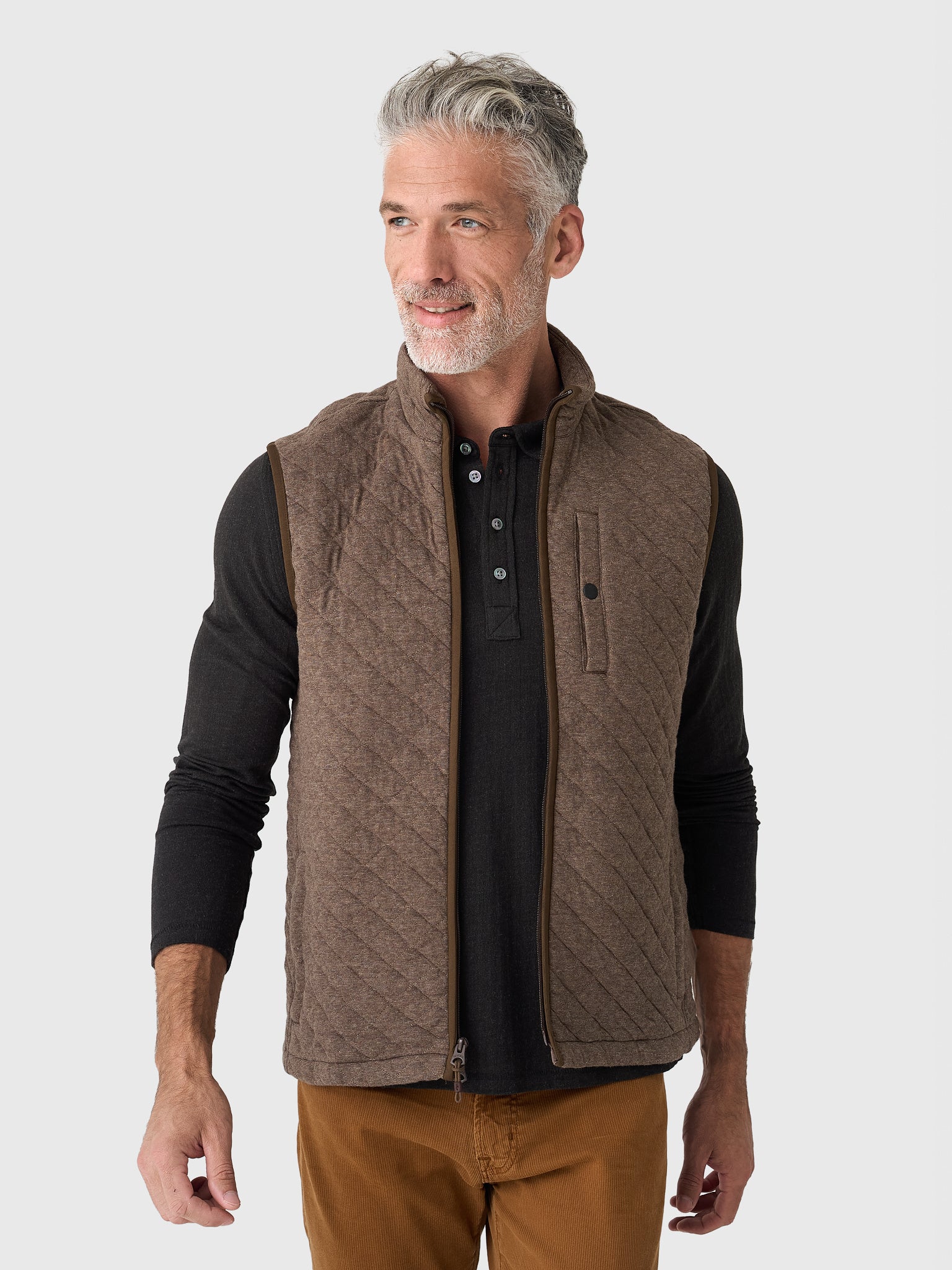 Faherty Brand Men's Epic Quilted Fleece Vest - Saint Bernard
