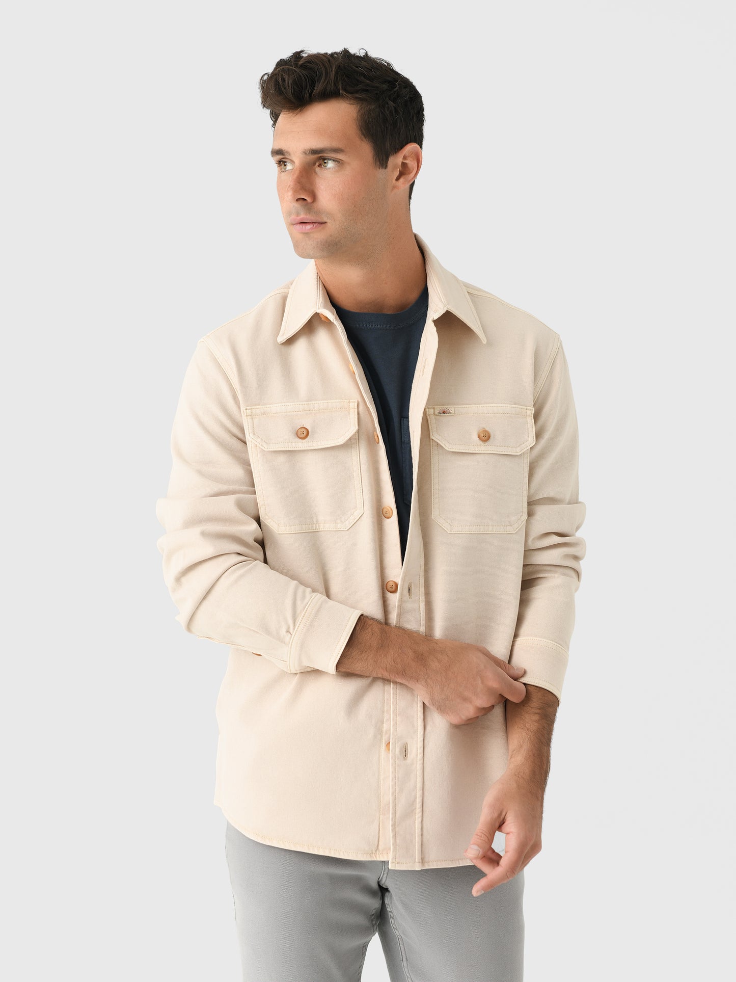 Faherty Brand Men's High Standard Canvas CPO - Saint Bernard