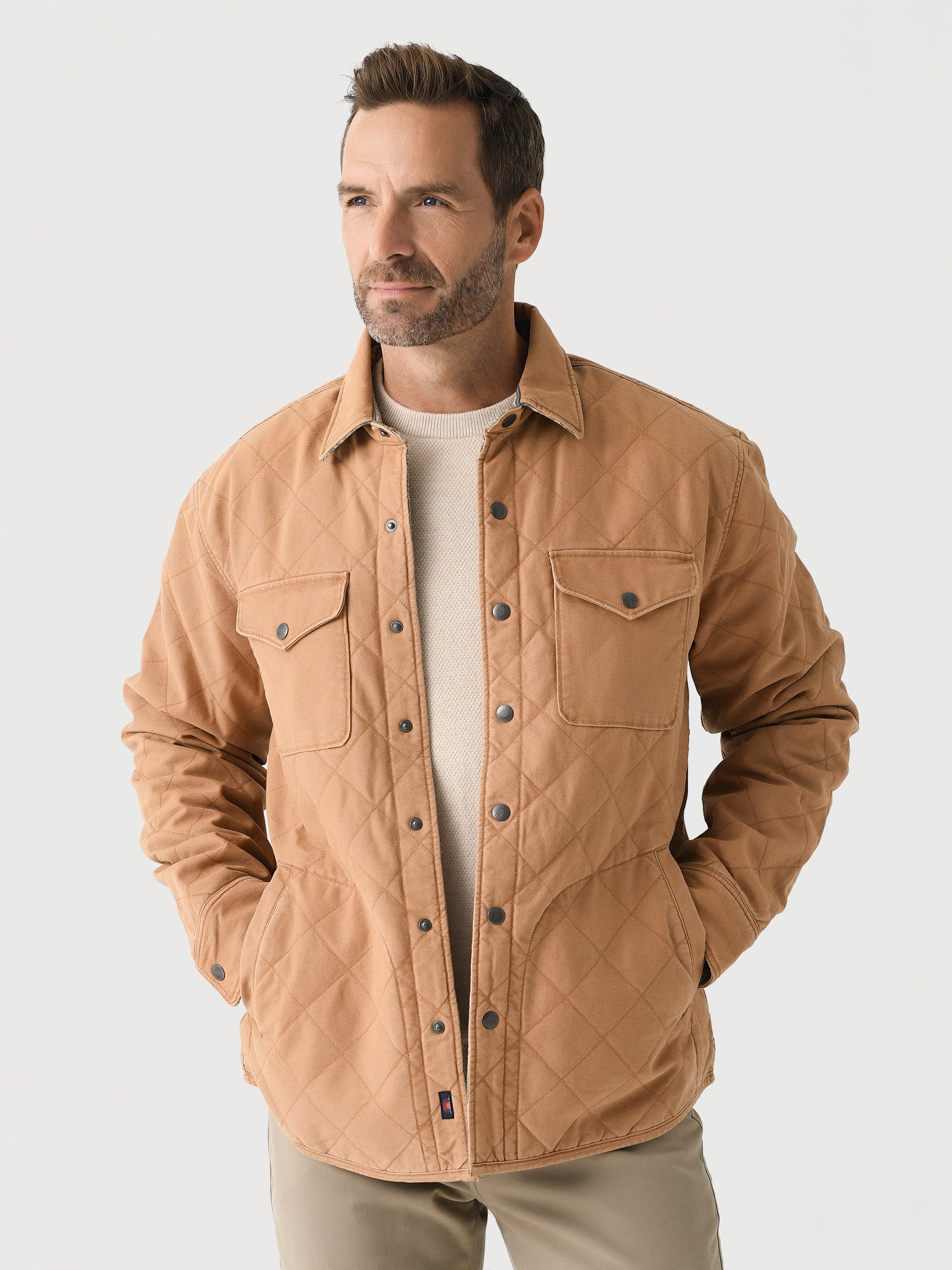 Faherty Brand Men's Doug Good Feather Reversible Bondi Jacket - Saint Bernard