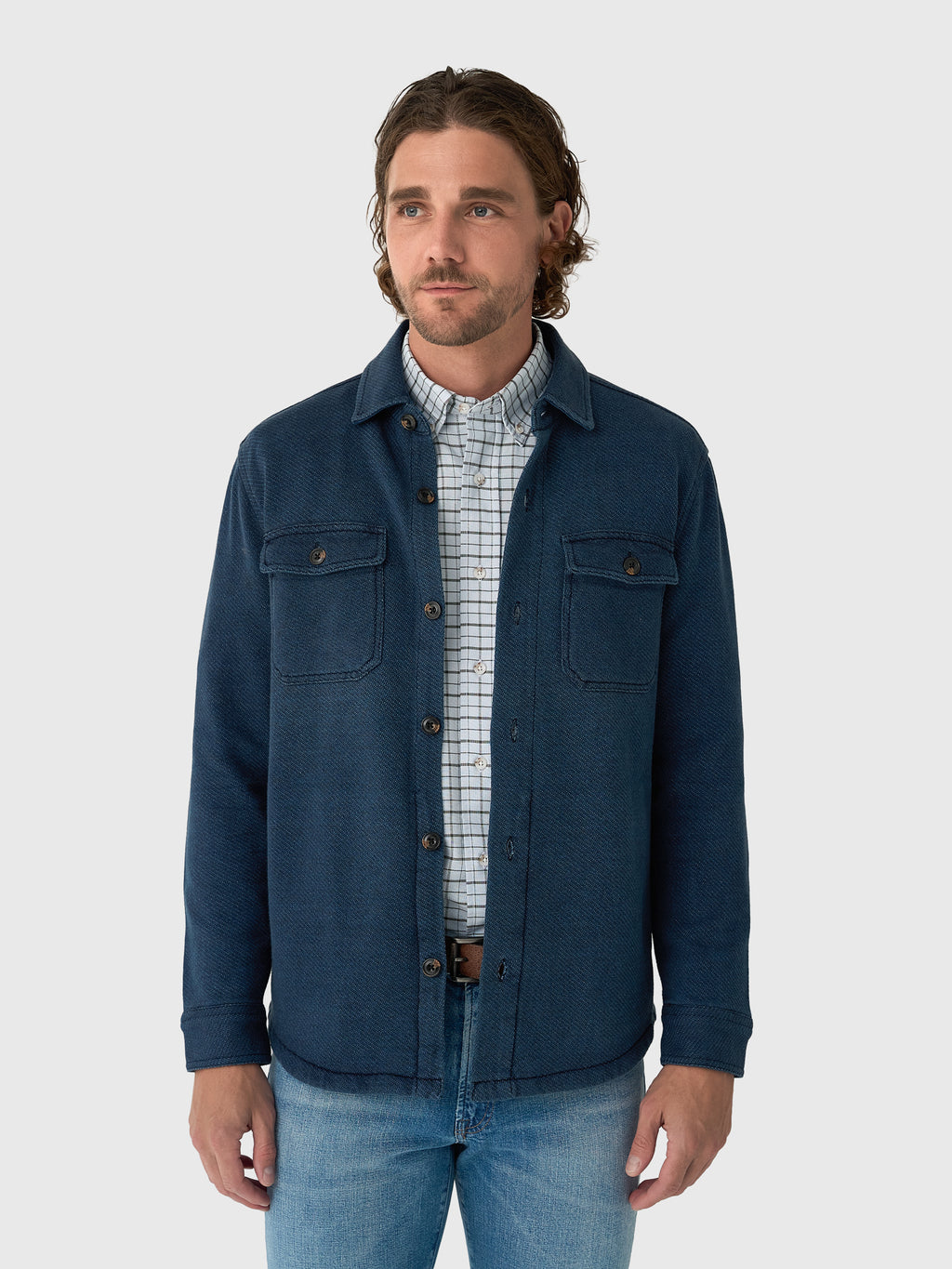 Faherty Brand Men's Inlet Knit CPO - Saint Bernard
