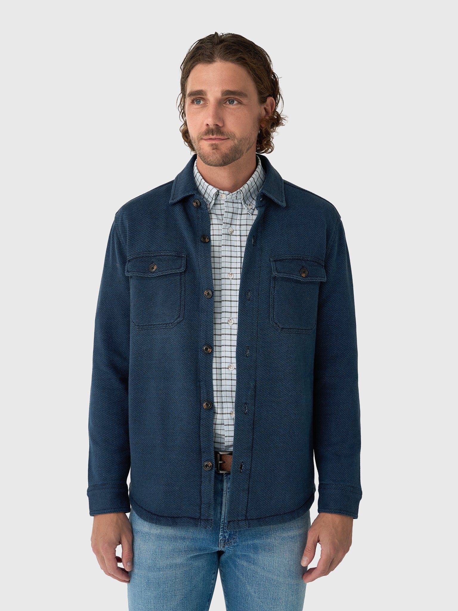 Faherty Brand Men's Inlet Knit CPO - Saint Bernard