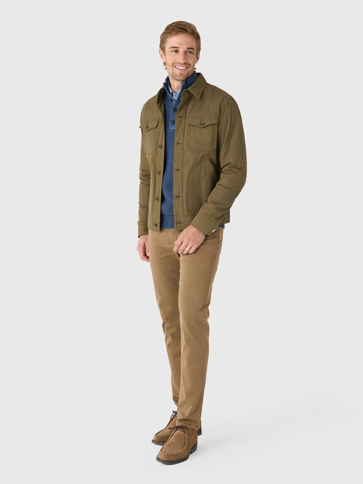 Faherty Brand Men's Frontier Trucker Jacket - Saint Bernard