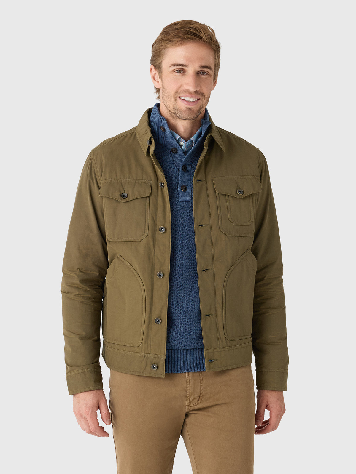 Faherty Brand Men's Frontier Trucker Jacket - Saint Bernard