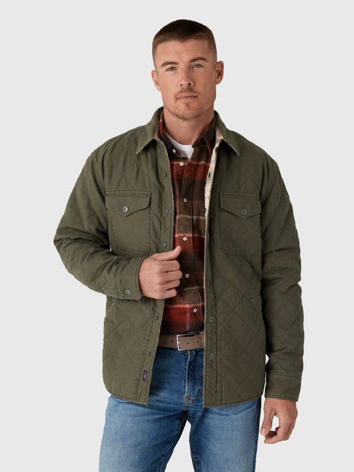 Faherty Brand Men's Thunder Voice Eagle Reversible Bondi Jacket - Saint Bernard