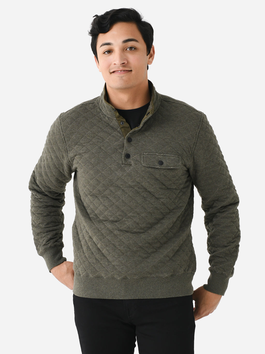 Faherty Brand Men's Epic Quilted Fleece Pullover - Saint Bernard