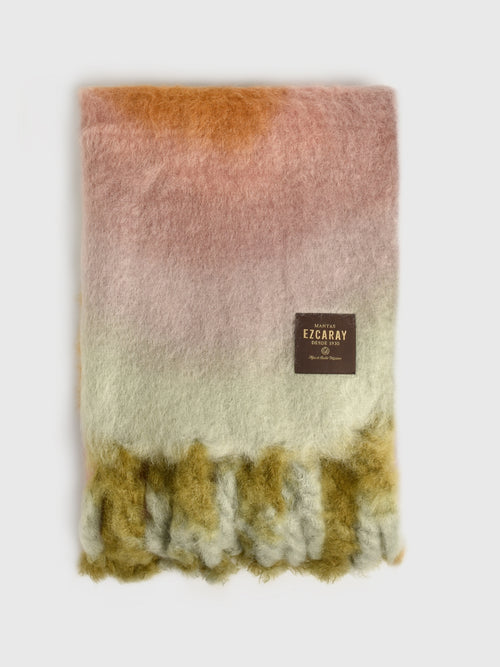 Mantas Ezcaray Mohair Tie-Dye Throw Blanket