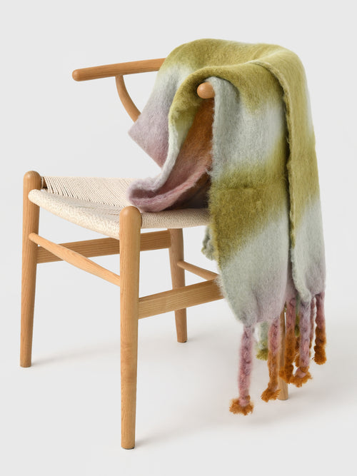 Mantas Ezcaray Mohair Tie-Dye Throw Blanket
