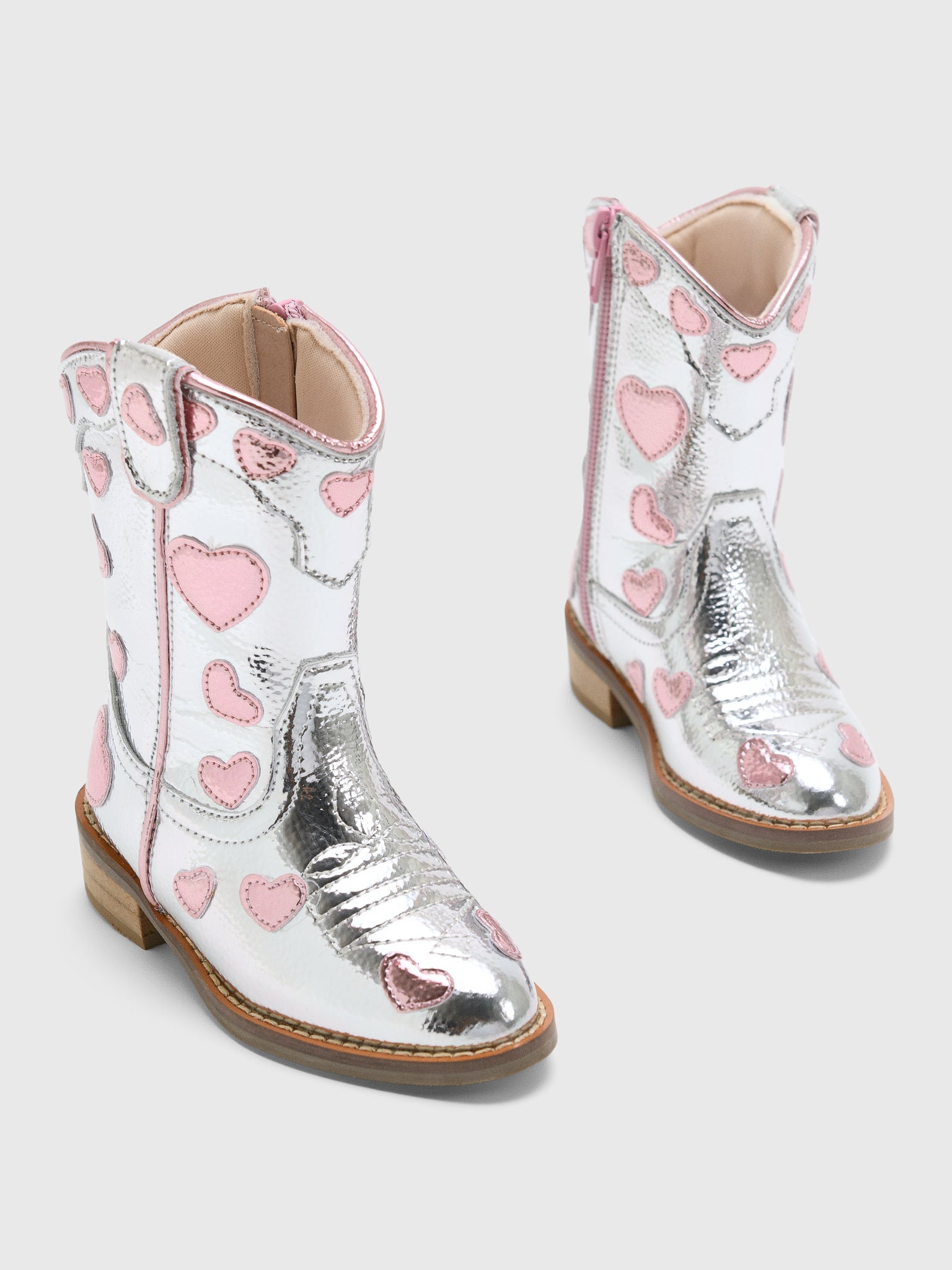 Wild + Rae Girls' Moonlit Lovestruck Cowgirl Boot - Saint Bernard