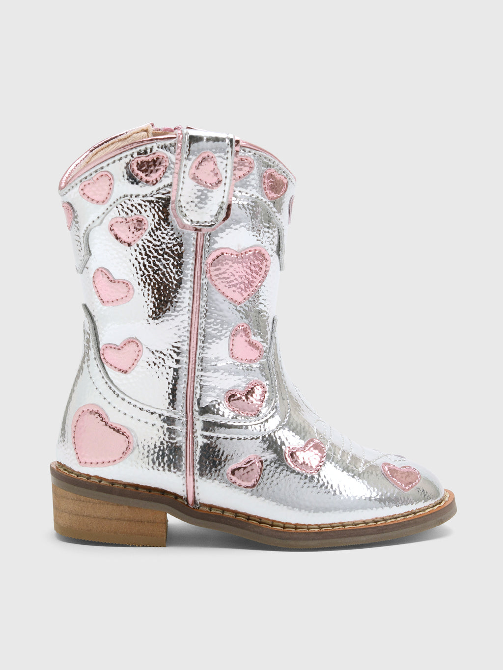 Wild + Rae Girls' Moonlit Lovestruck Cowgirl Boot - Saint Bernard