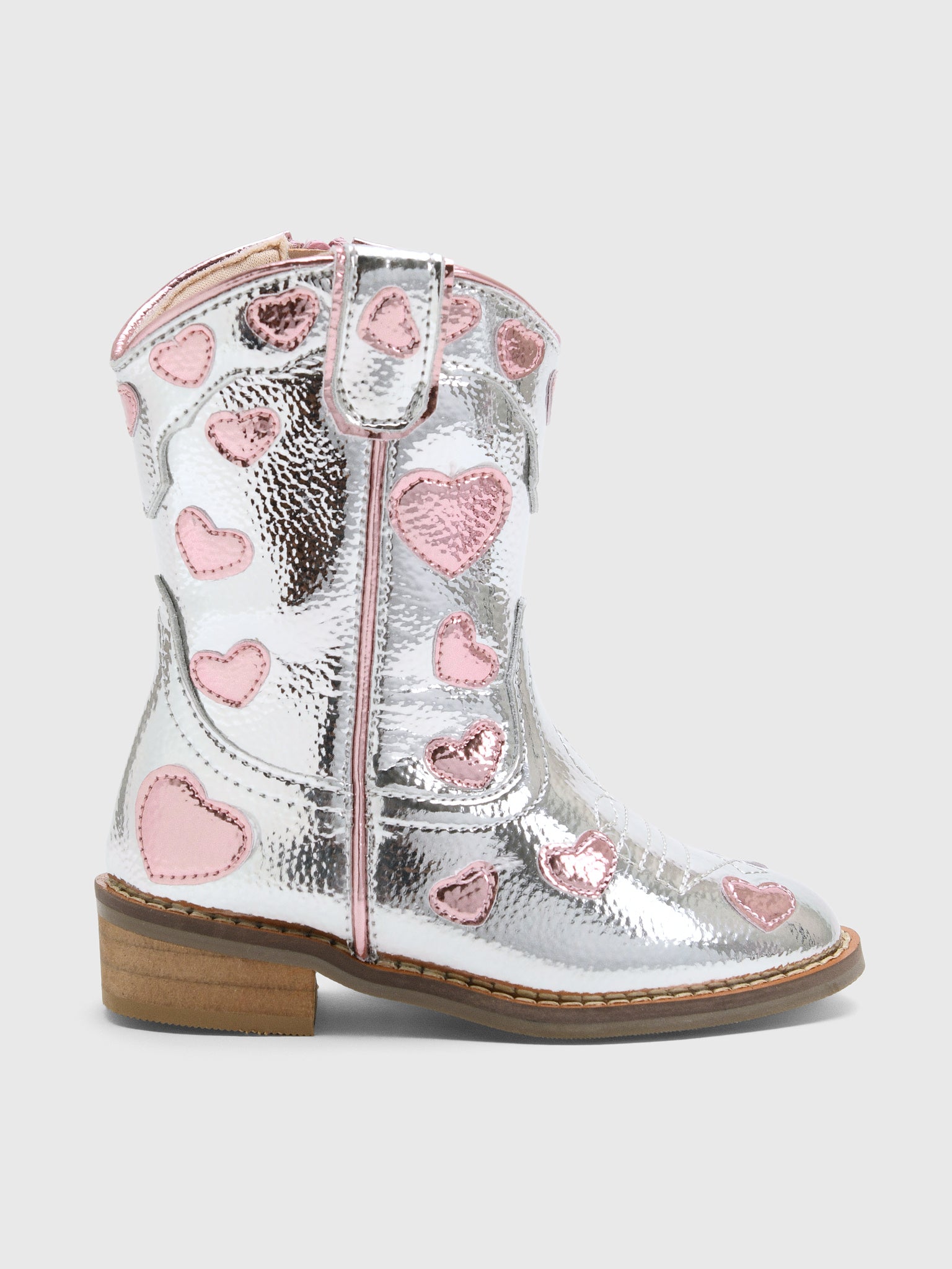 Wild + Rae Girls' Moonlit Lovestruck Cowgirl Boot - Saint Bernard