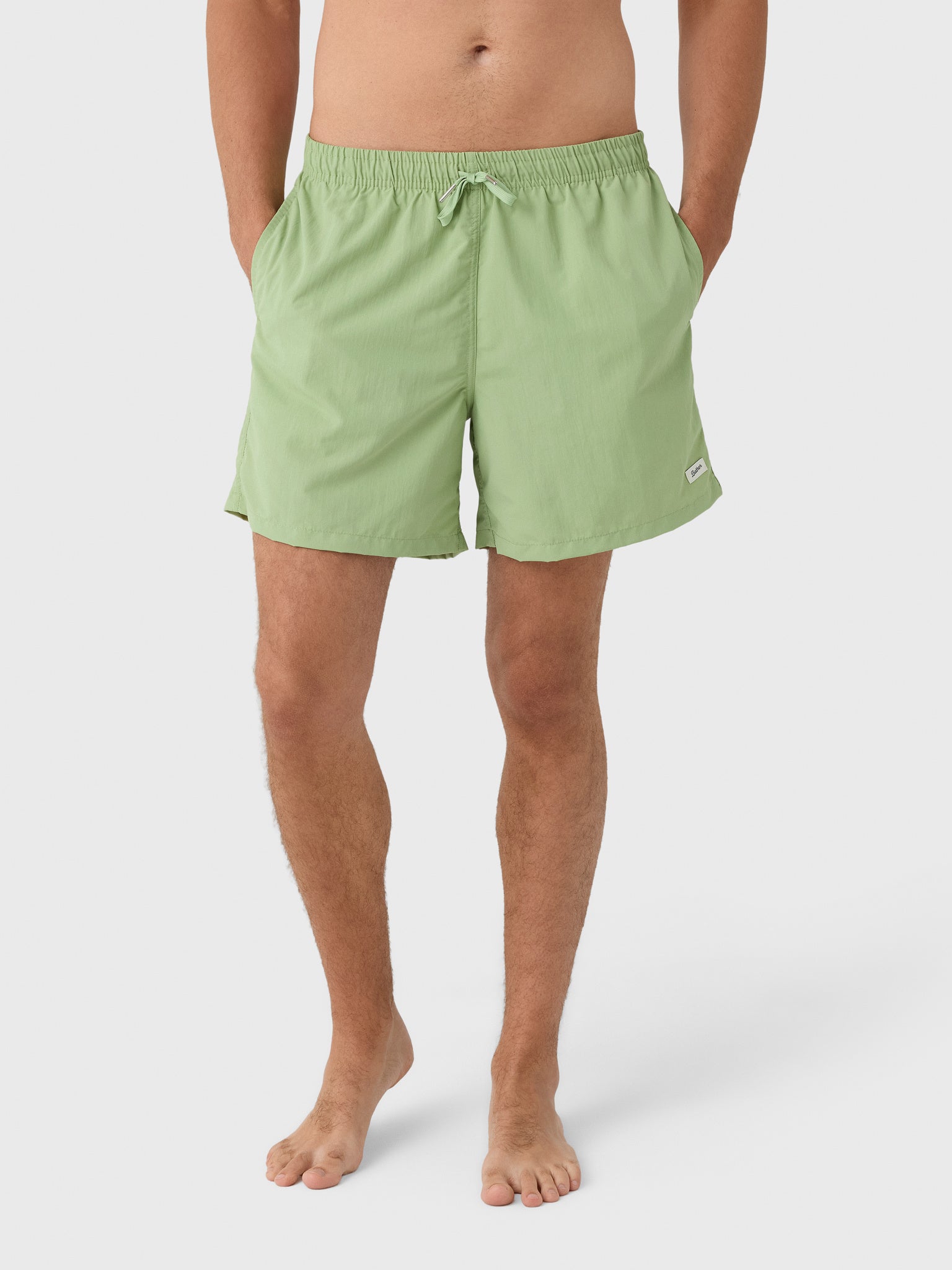 Bather Men's Solid Moss Swim Trunk - Saint Bernard