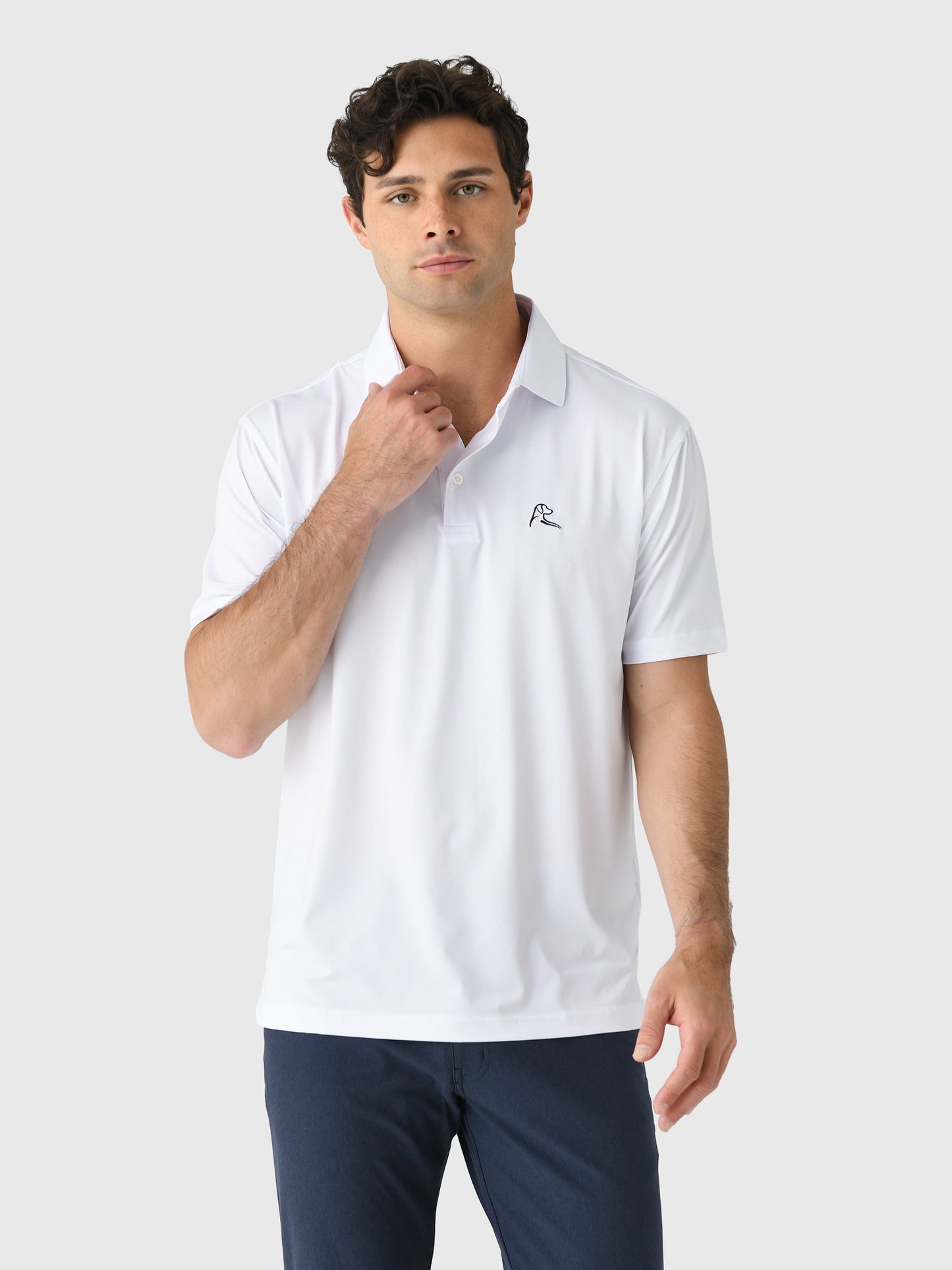 Rhoback Men's Solid Performance Polo - Saint Bernard