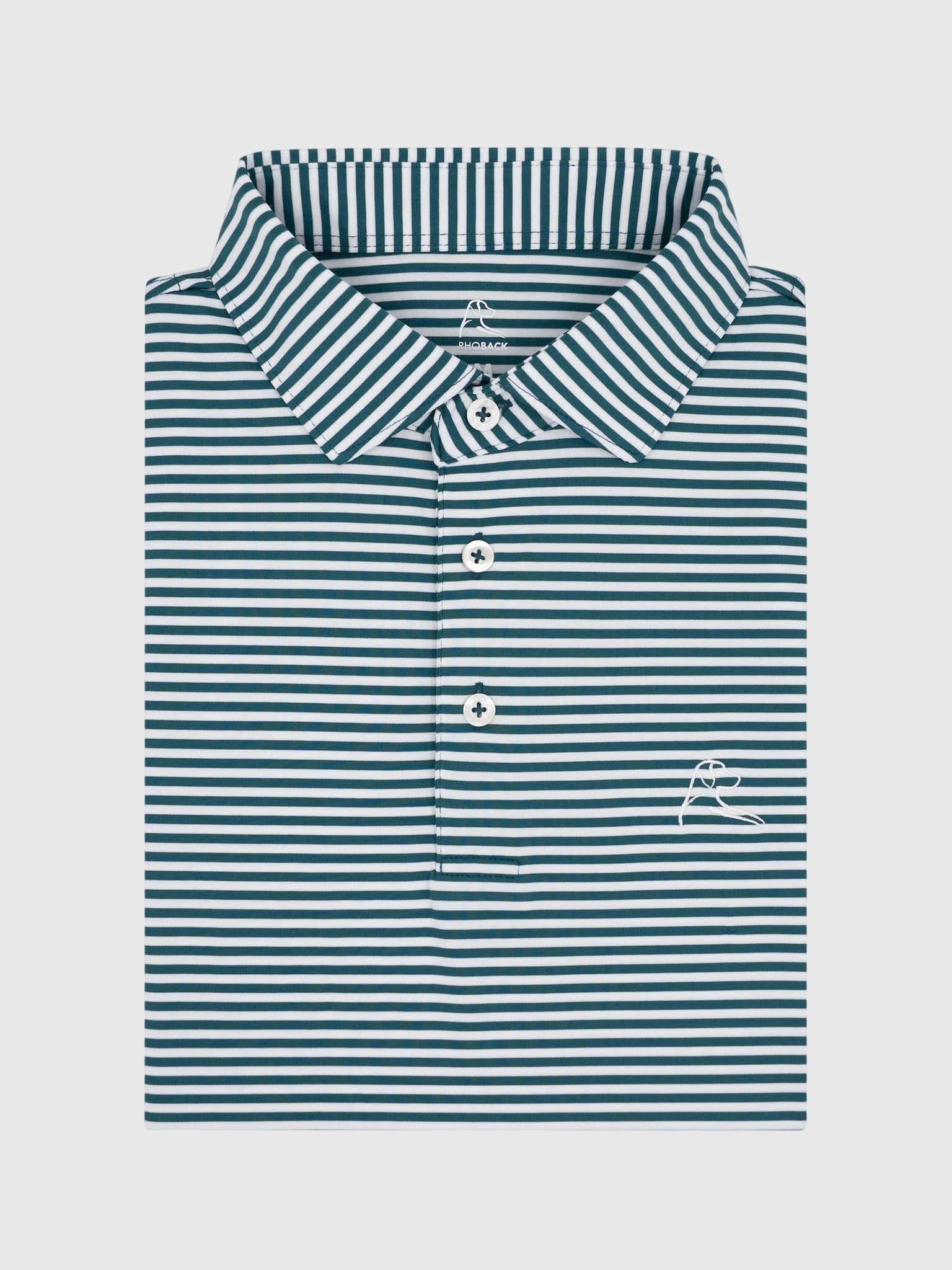 Rhoback Men's The Birdie Stripe Performance Polo