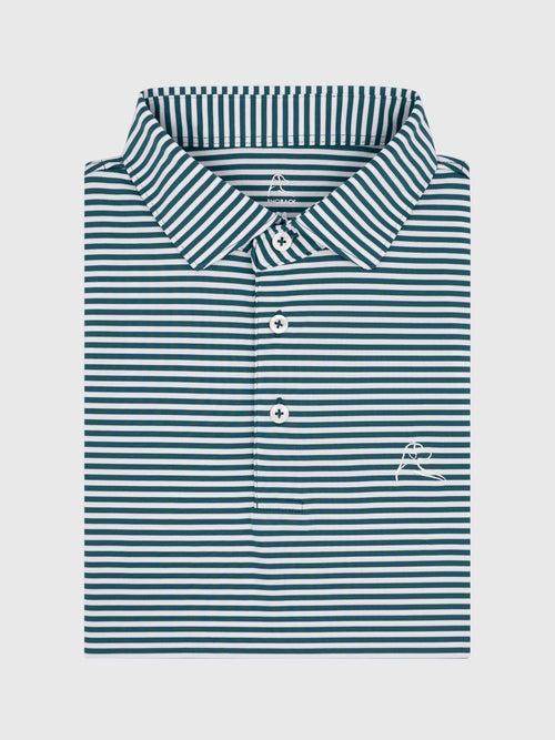 Rhoback Men's The Birdie Stripe Performance Polo