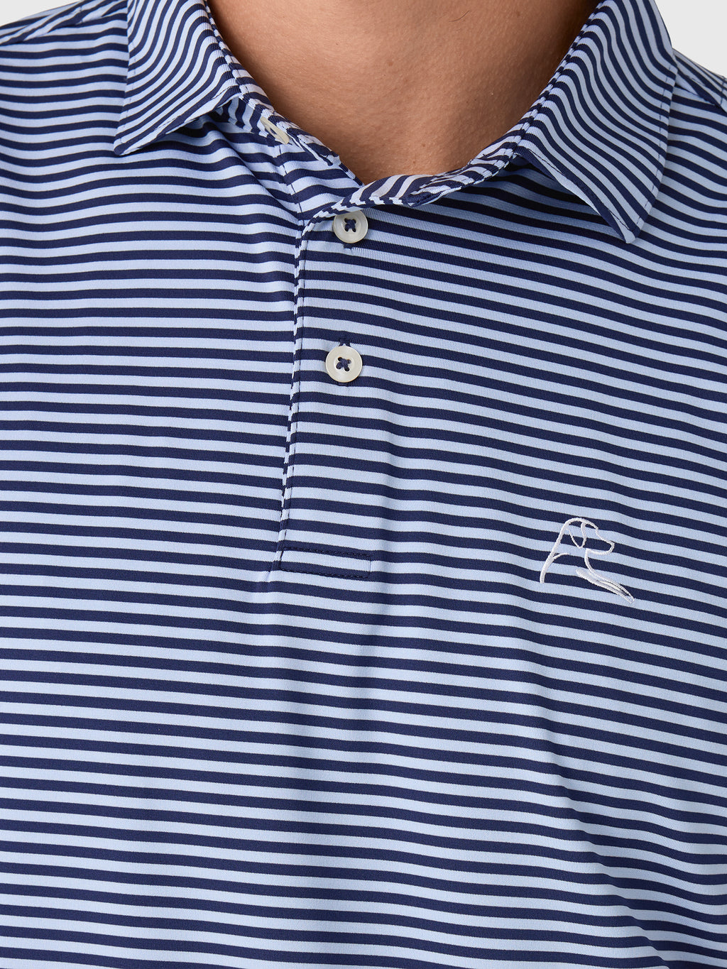 Rhoback Men's The Birdie Stripe Performance Polo - Saint Bernard