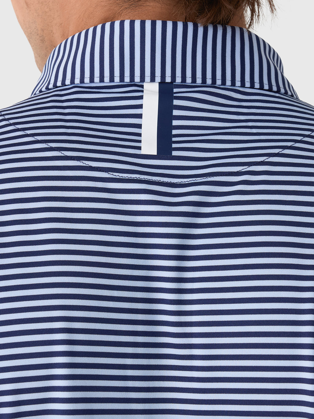 Rhoback Men's The Birdie Stripe Performance Polo - Saint Bernard