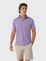 Rhoback Men's The Steward Stripe Performance Polo - Saint Bernard