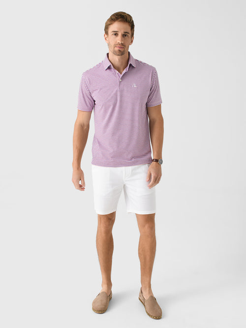 Rhoback Men's The Spacious Skies Heather Stripe Performance Polo