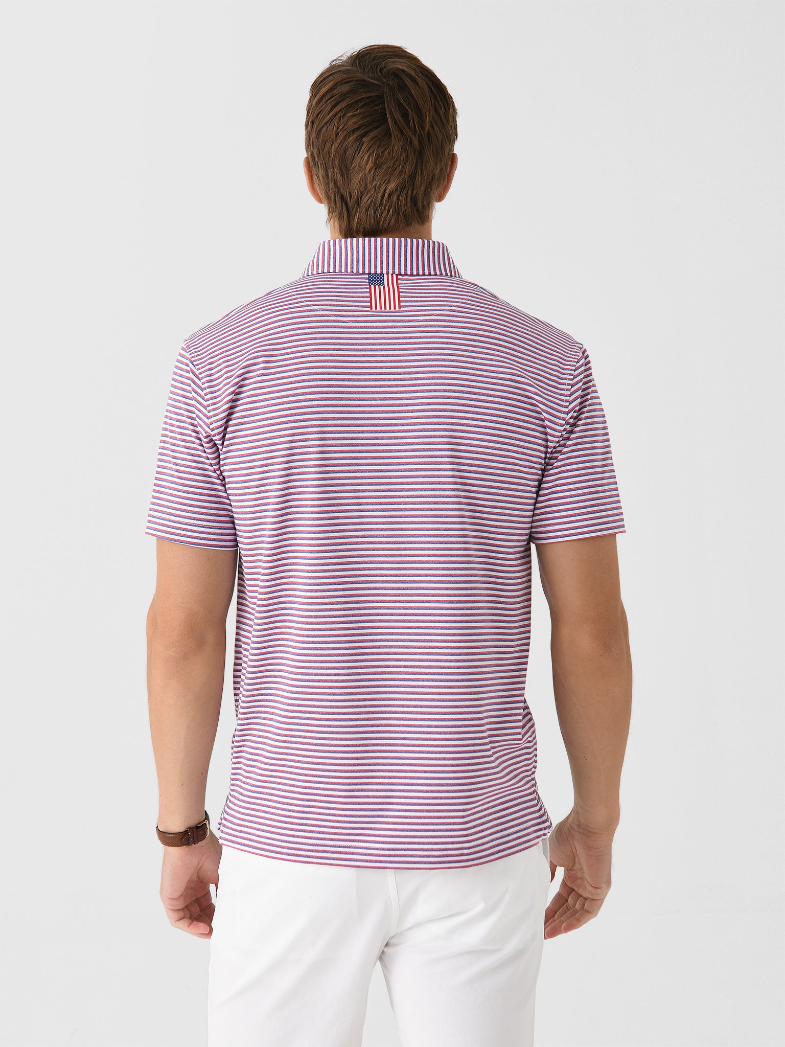 Rhoback Men's The Spacious Skies Heather Stripe Performance Polo