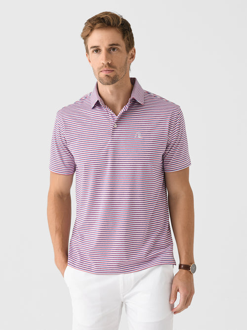 Rhoback Men's The Spacious Skies Heather Stripe Performance Polo
