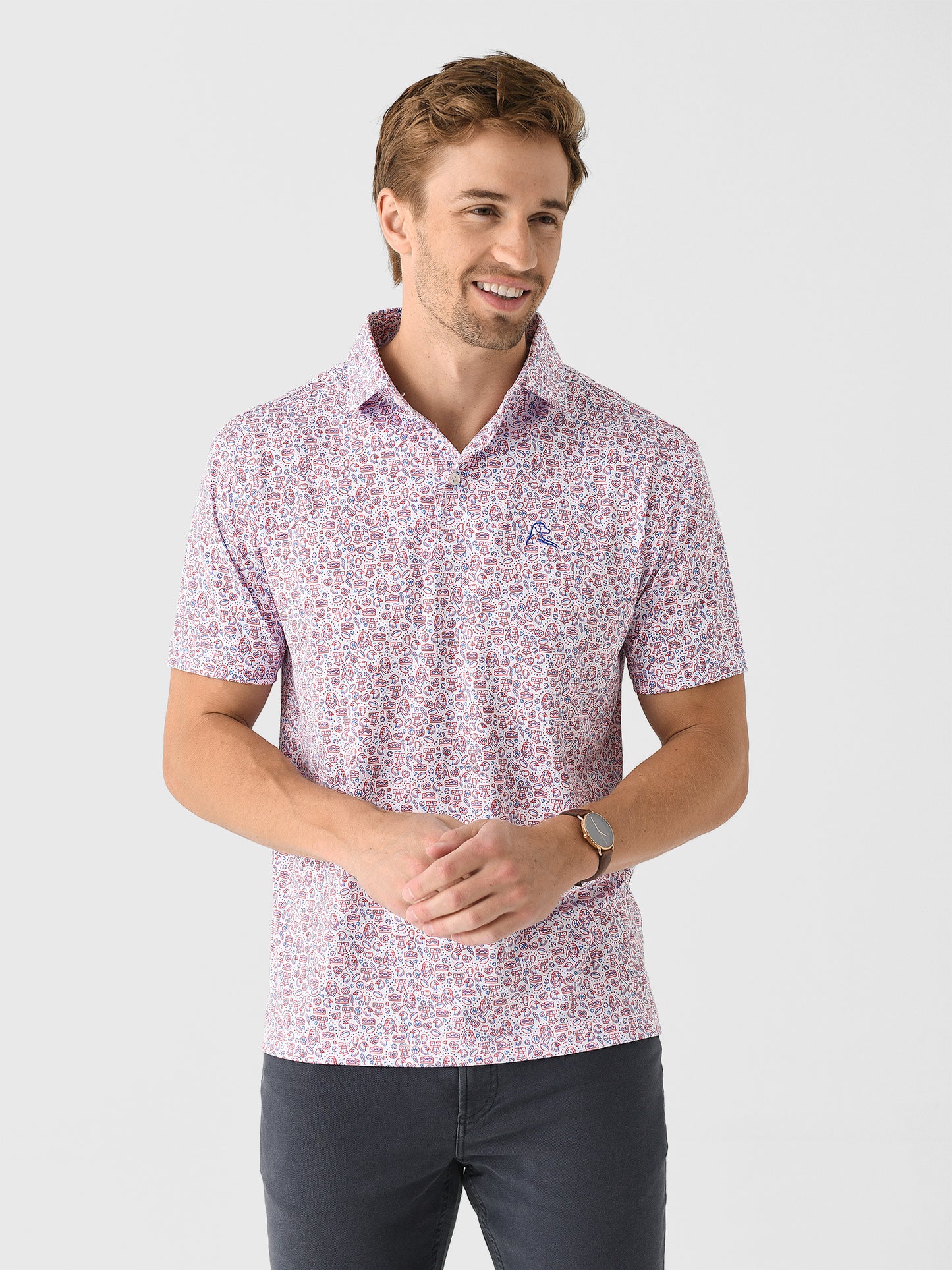 Rhoback Men's The Jawn Performance Polo - Saint Bernard