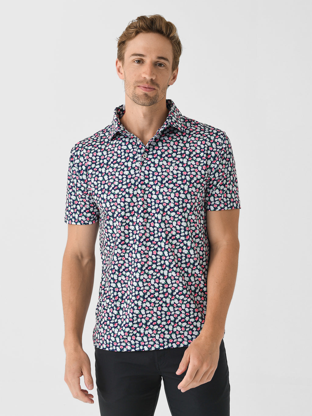 Rhoback Men's The Spring Azalea Polo - Saint Bernard