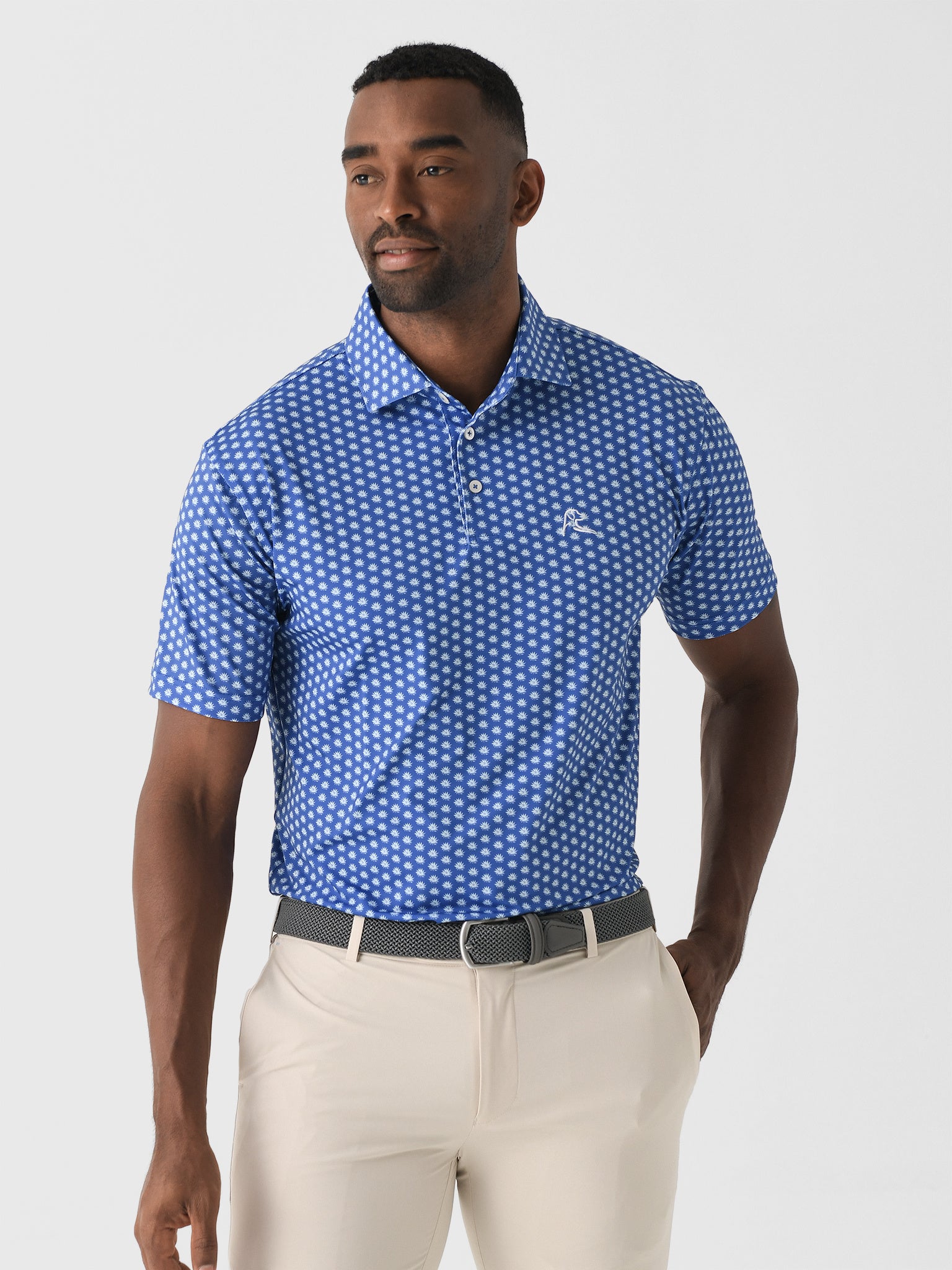 Rhoback Men's The Agave 2.0 Performance Polo - Saint Bernard
