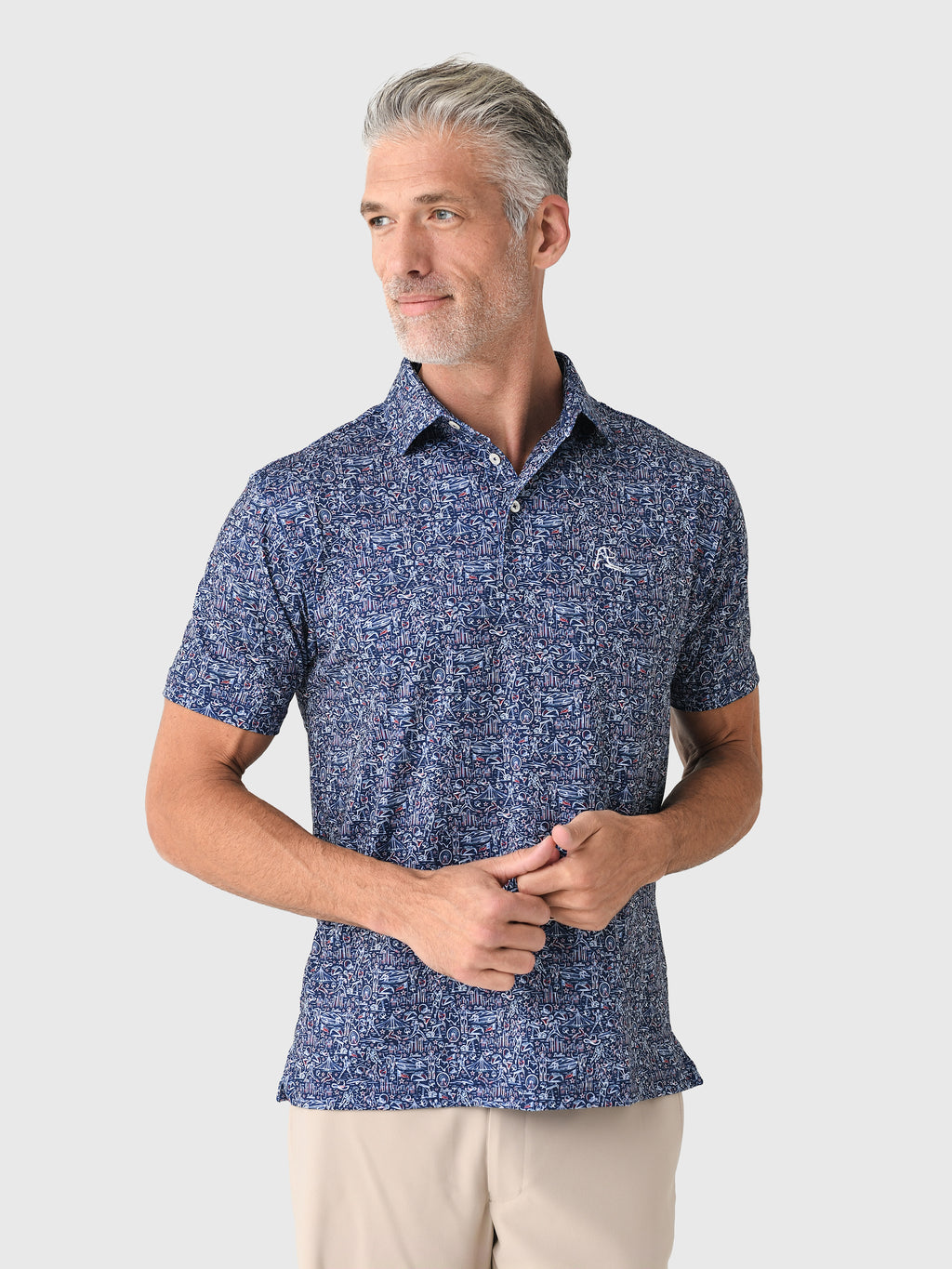 Rhoback Men's The DFW Polo - Saint Bernard