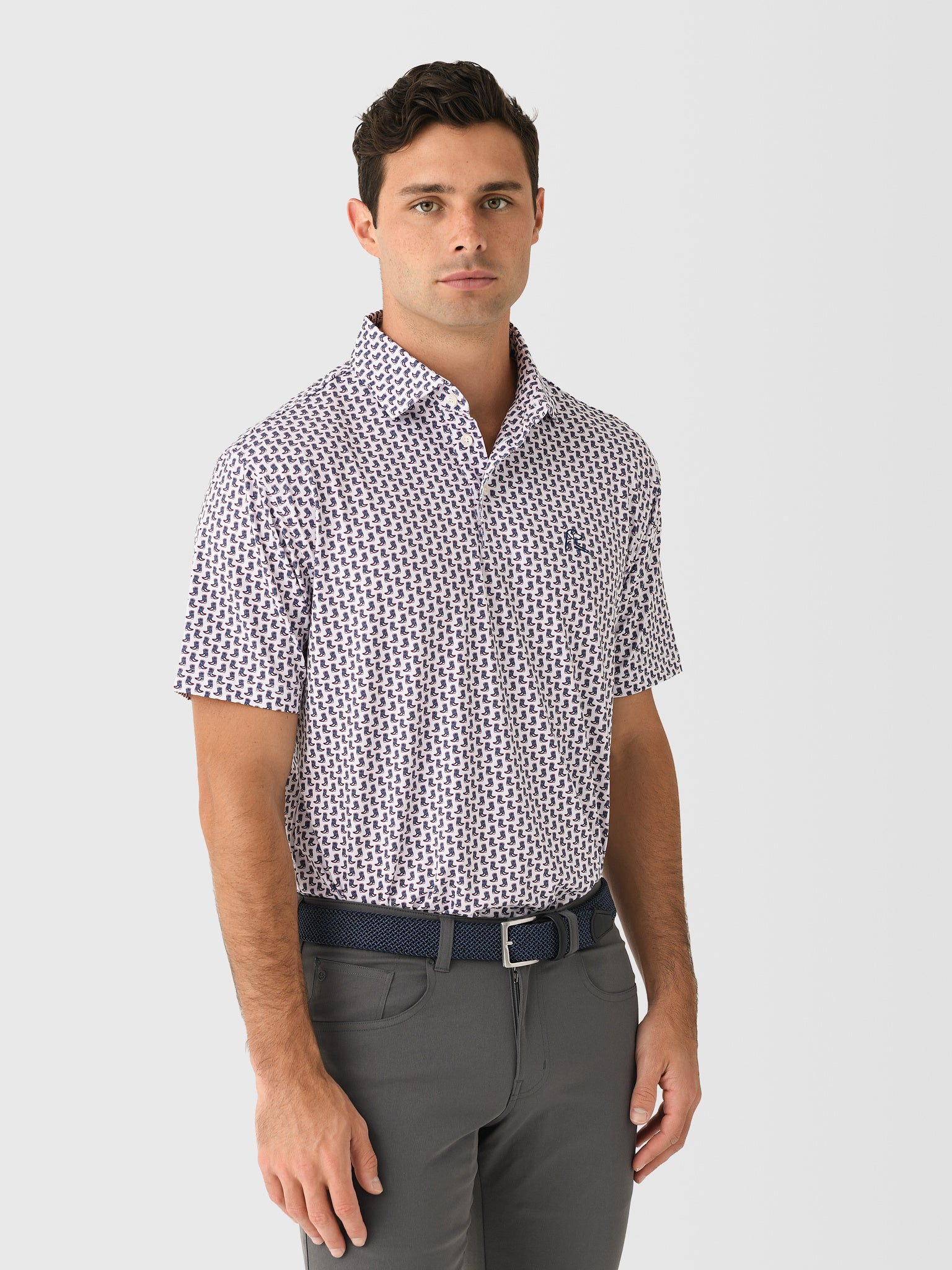 Rhoback Men's The Western Performance Polo - Saint Bernard