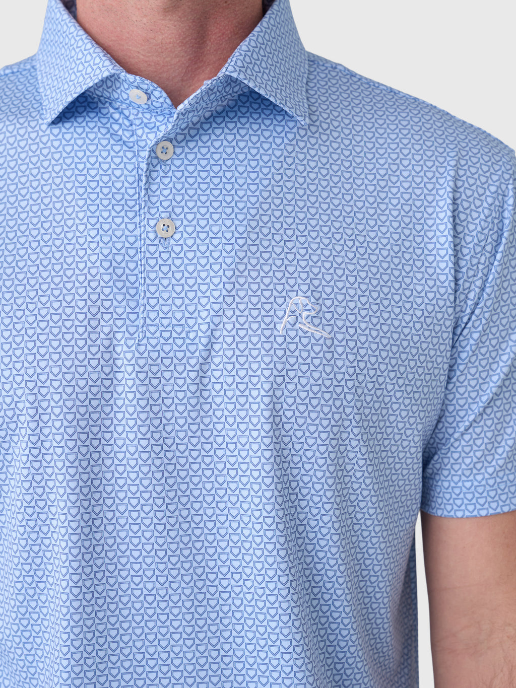 Rhoback Men's The Home Plate Performance Polo - Saint Bernard
