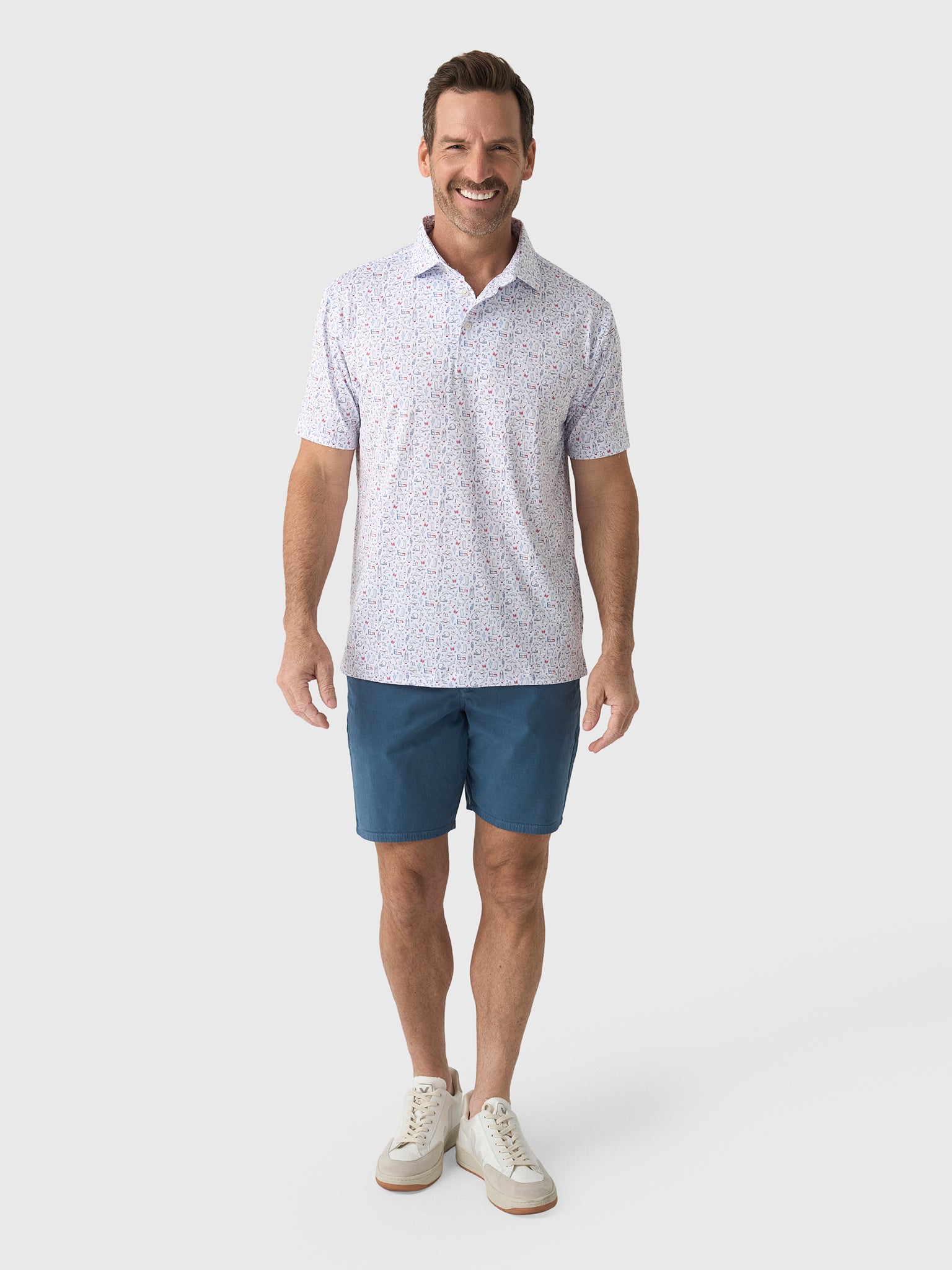 Rhoback Men's The Texan Performance Polo - Saint Bernard