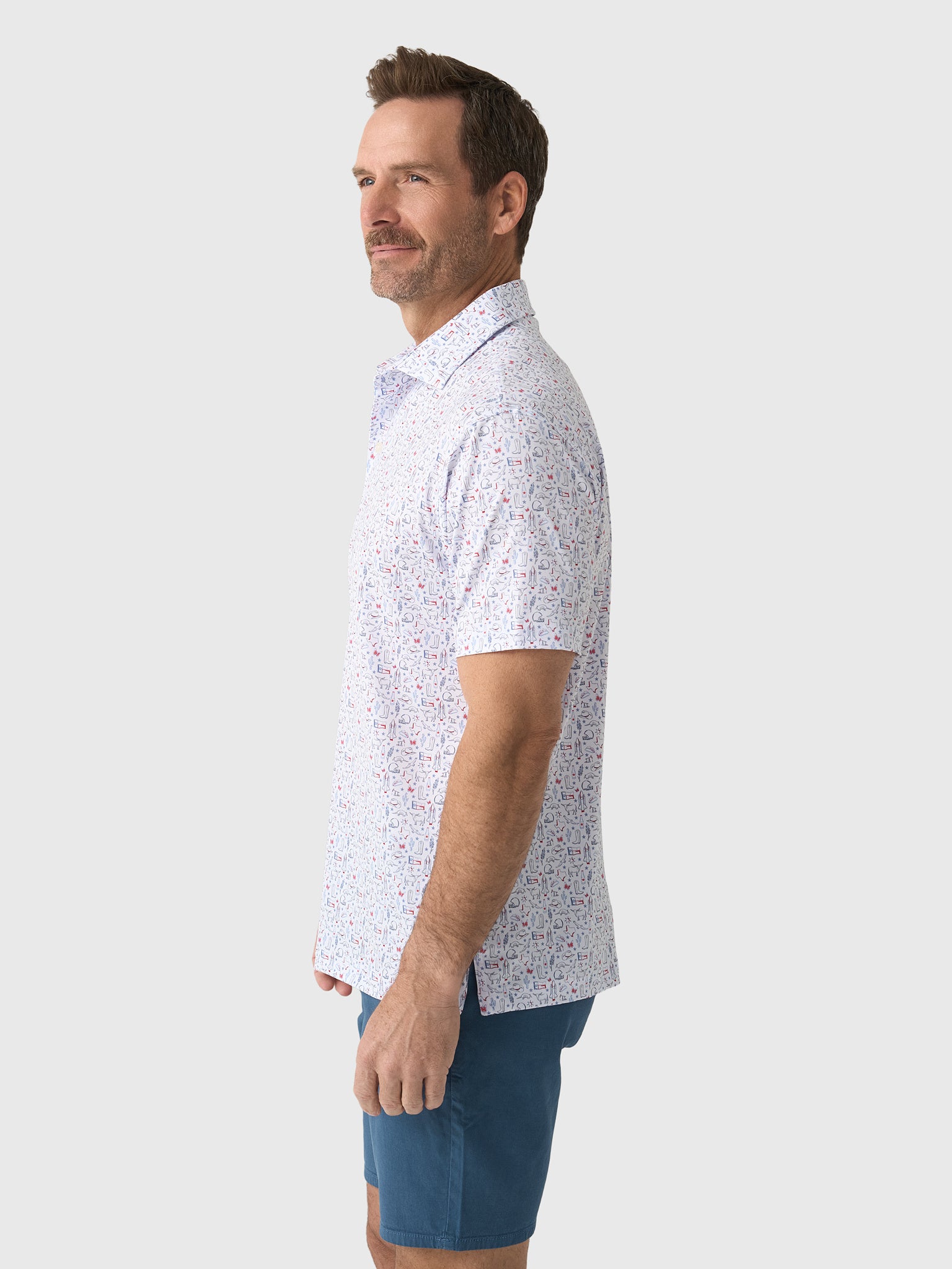 Rhoback Men's The Texan Performance Polo - Saint Bernard