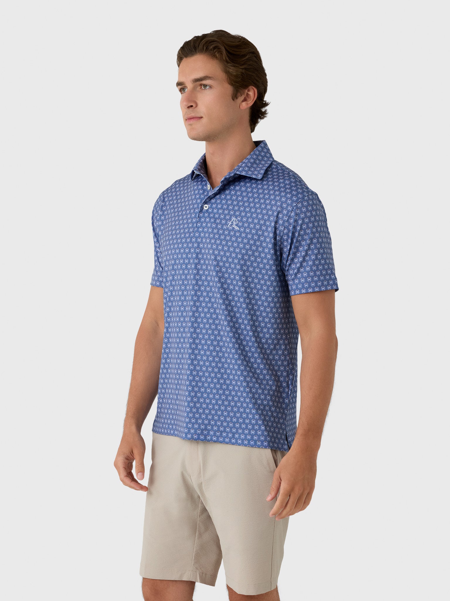 Rhoback Men's The Blue Crab Performance Polo - Saint Bernard