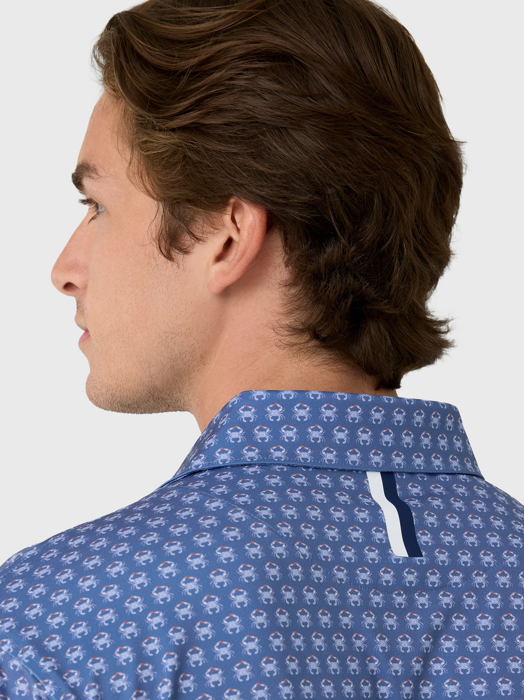 Rhoback Men's The Blue Crab Performance Polo - Saint Bernard