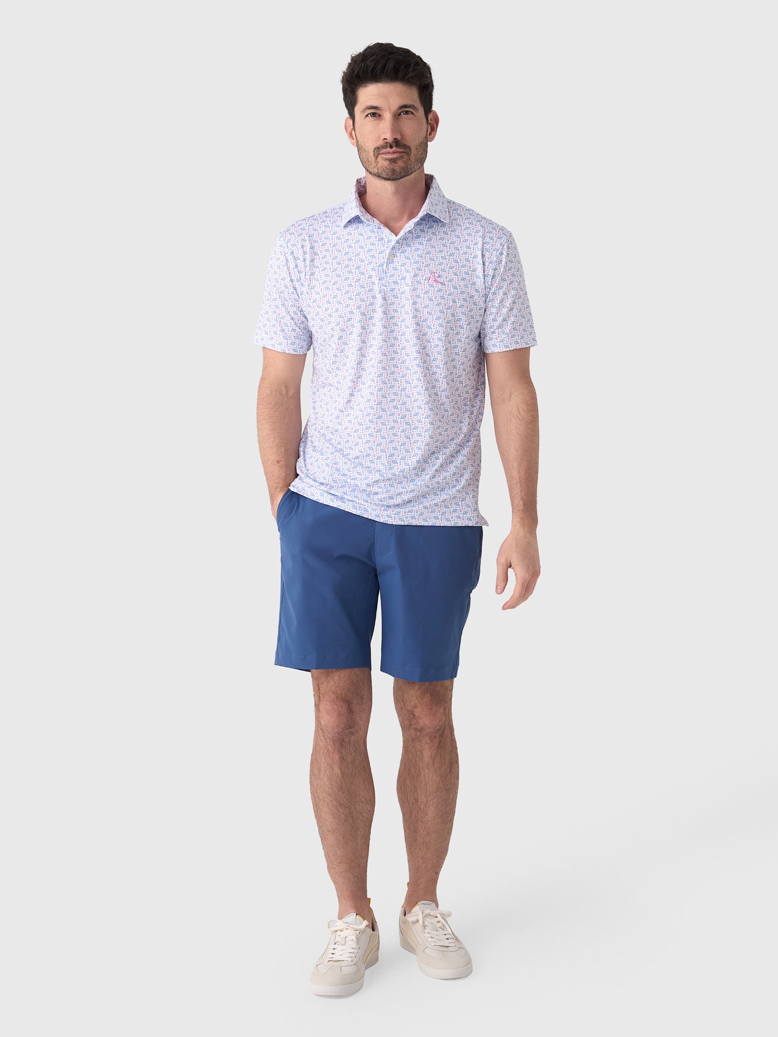 Rhoback Men's The Bev Cart 2.0 Performance Polo - Saint Bernard