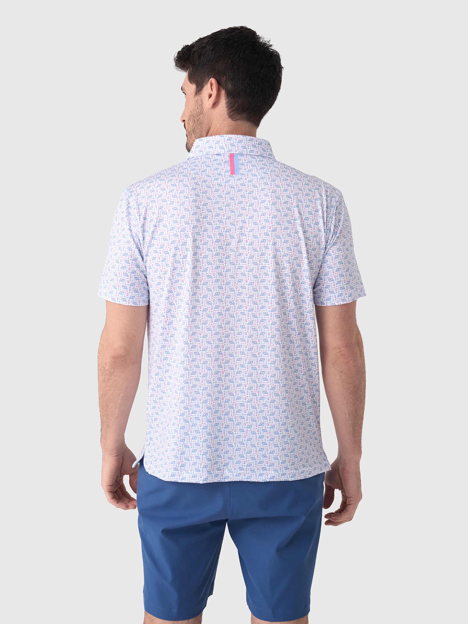 Rhoback Men's The Bev Cart 2.0 Performance Polo - Saint Bernard