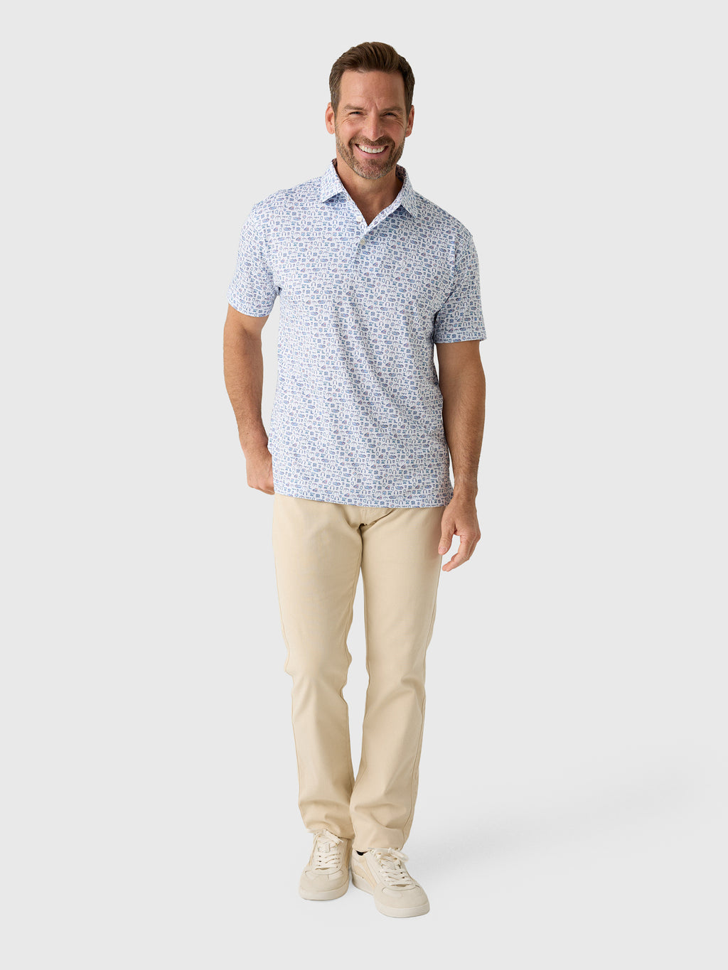 Rhoback Men's The Ole Miss College Town Polo - Saint Bernard