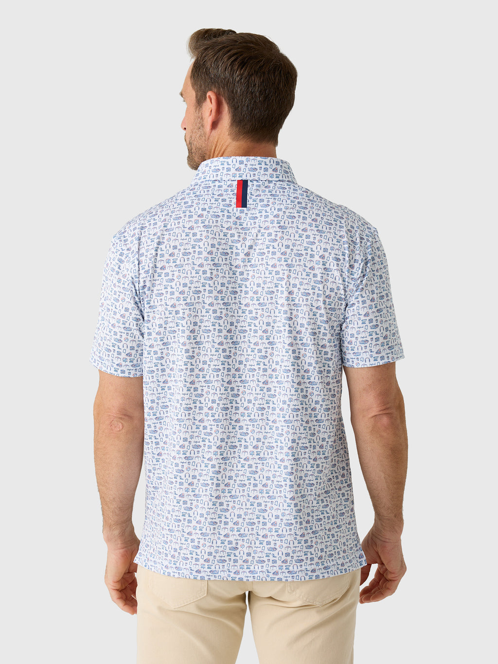 Rhoback Men's The Ole Miss College Town Polo - Saint Bernard