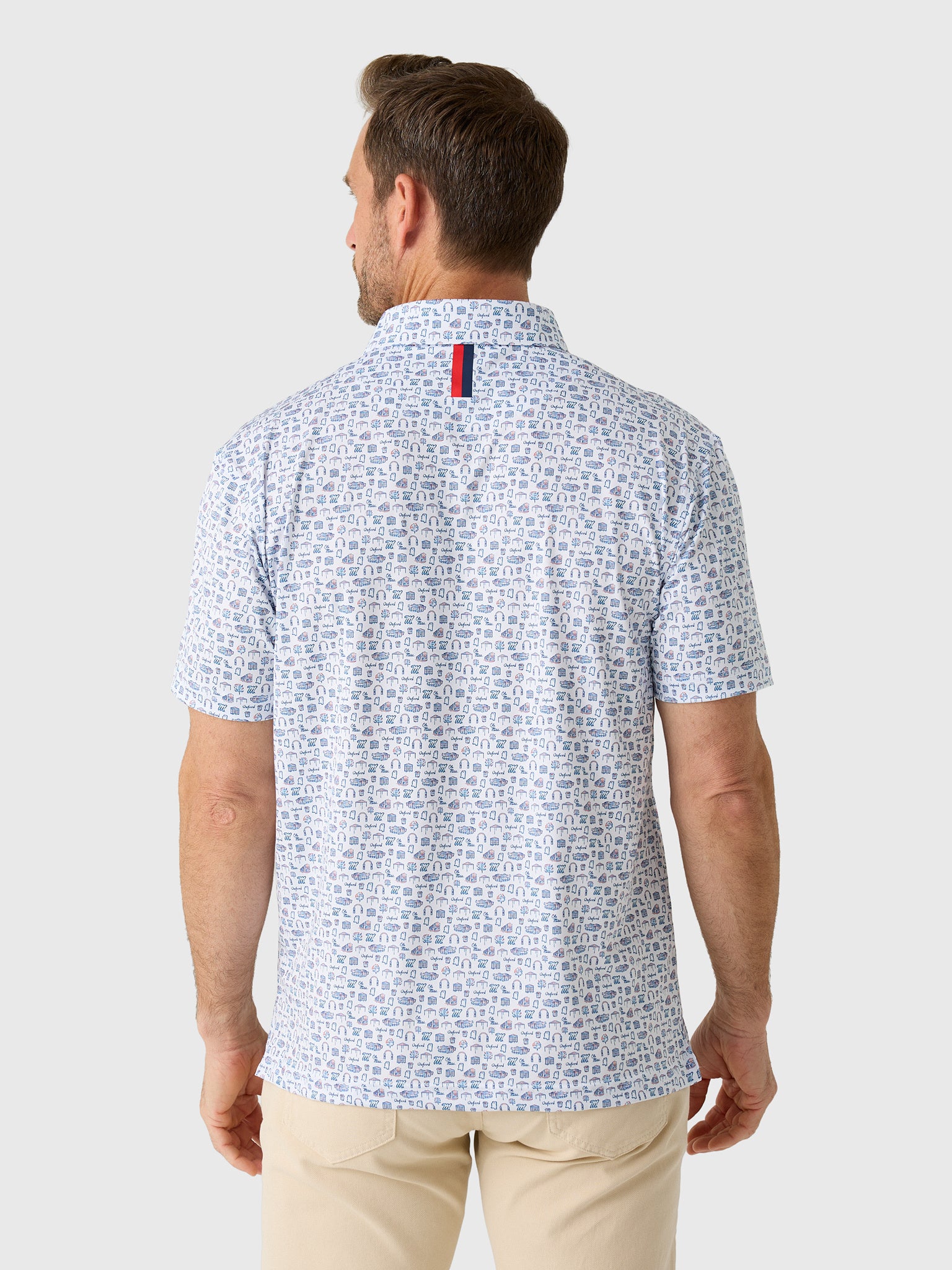 Rhoback Men's The Ole Miss College Town Polo - Saint Bernard