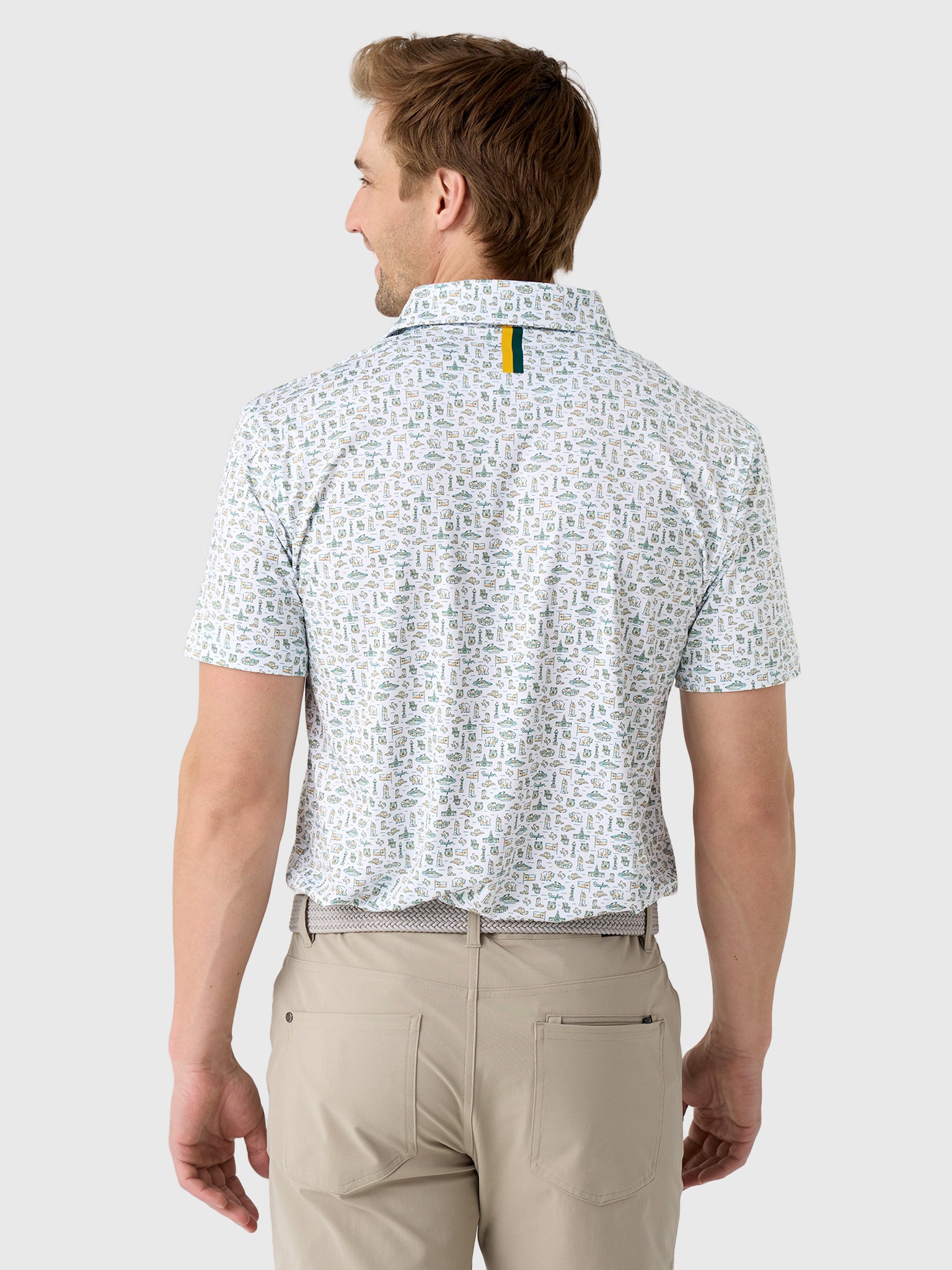 Rhoback Men's The Baylor College Town Polo - Saint Bernard