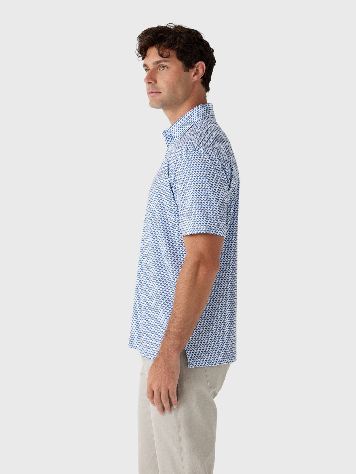 Rhoback Men's The Tail Wagger Performance Polo - Saint Bernard