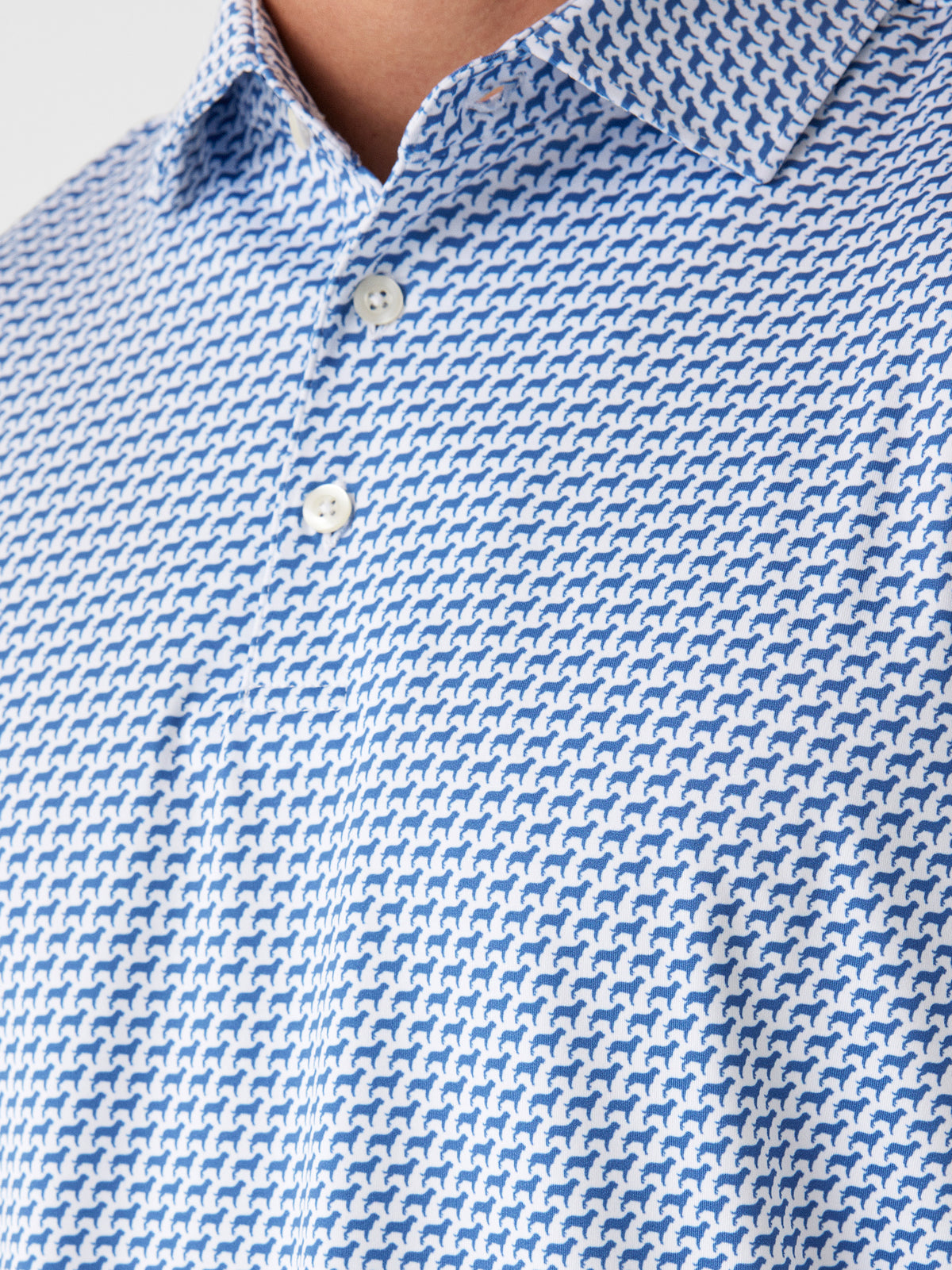 Rhoback Men's The Tail Wagger Performance Polo - Saint Bernard