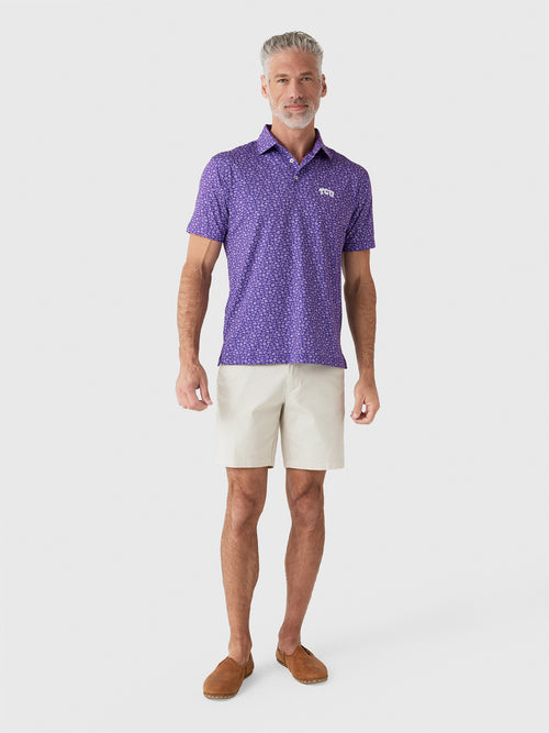 Rhoback Men's The TCU Gameday 2.0 Collegiate Polo - Saint Bernard