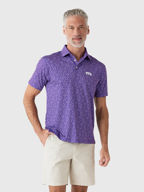Rhoback Men's The TCU Gameday 2.0 Collegiate Polo - Saint Bernard